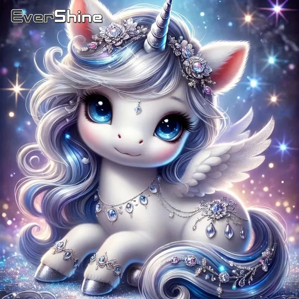 EverShine 5D DIY Diamant-Stickerei Pferd Neuerscheinung Gemälde Tier Cartoon Bild Strass Mosaik Urlaubsgeschenke
