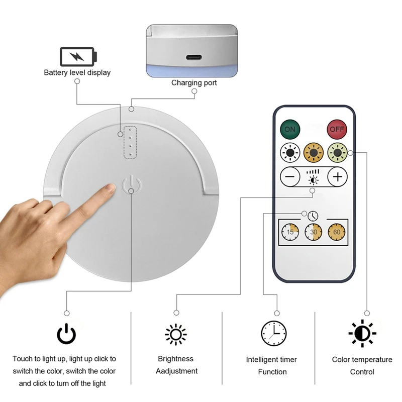 Night Light Bedroom Sleep Light Remote Control Baby Feeding Bedside Ambient Light Rechargeable Eye Protection Lamp