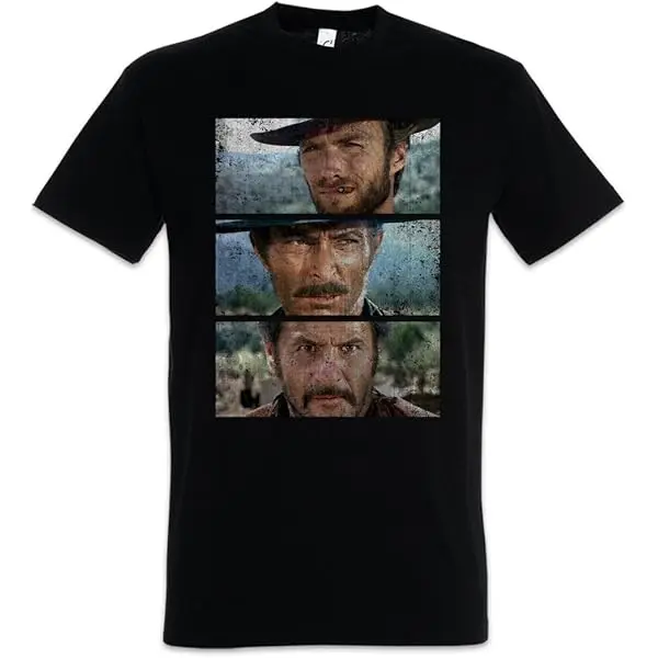 

Funny The Good The Bad and Ugly Print Pattern Tees Women Short Sleeve Harajuku Trip Tees Casual Loose Outdoor T Shirt Unisex