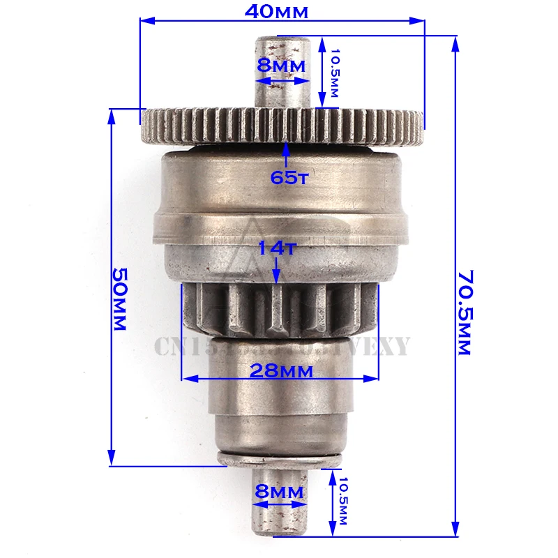 Starter Motor Clutch Gear For Bendix GY6 50cc 4 Stroke Chinese Scooter Taotao