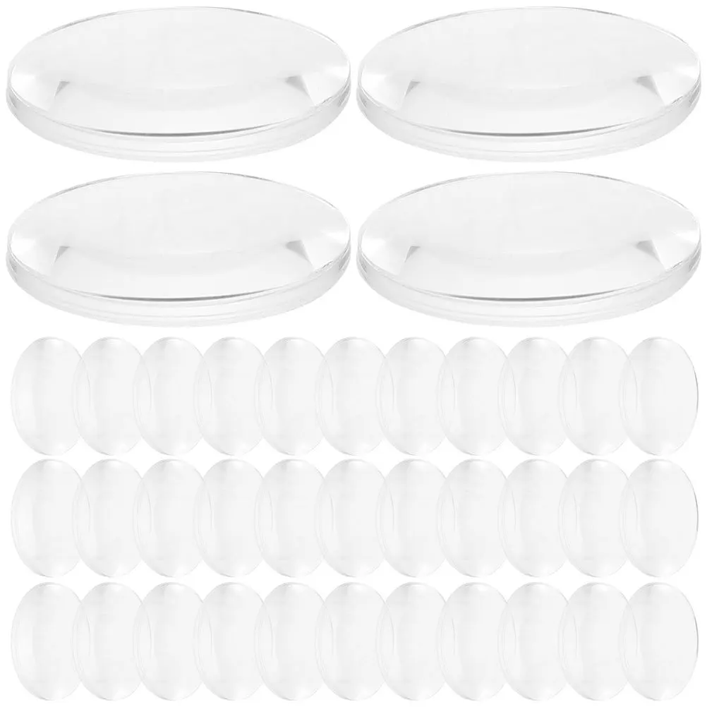 

50pcs Double Convex Lens 50Mm Optical Acrylic Science Experiment Tool Physics Teaching Laboratory Transparent Biconvex Lenses