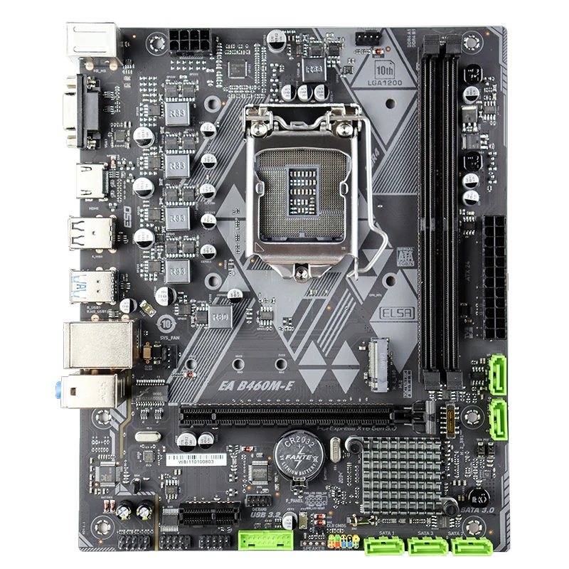 Материнская плата ELSA B460 ATX LGA 1200 Socket DDR4 поддерживает Intel Core i3/i5/i7 Pentium Celeron CPU 1000 Мбит/с LAN PC Plate Совершенно новая