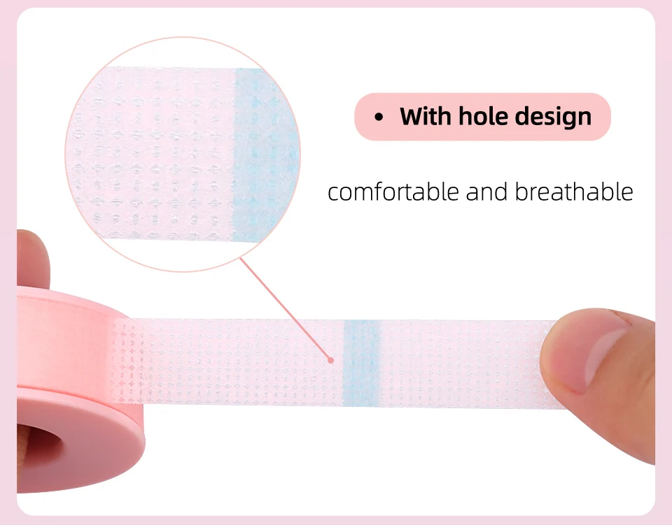 5/10 Stück nicht gewebtes Silikon-Gel-Klebeband für empfindliche Haut, atmungsaktives Augenpflaster, Wimpernverlängerungs-Make-up-Zubehör – Detail 8