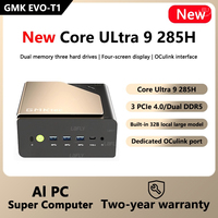 GMKtec EVO-T1 Intel Core Ultra 9 285H AI Mini PC 2*DDR5 5600Mhz 3*PCIe4.0 SSD USB4.0 Oculink WIFI6 BT5.2 2*2.5G Gaming Computer