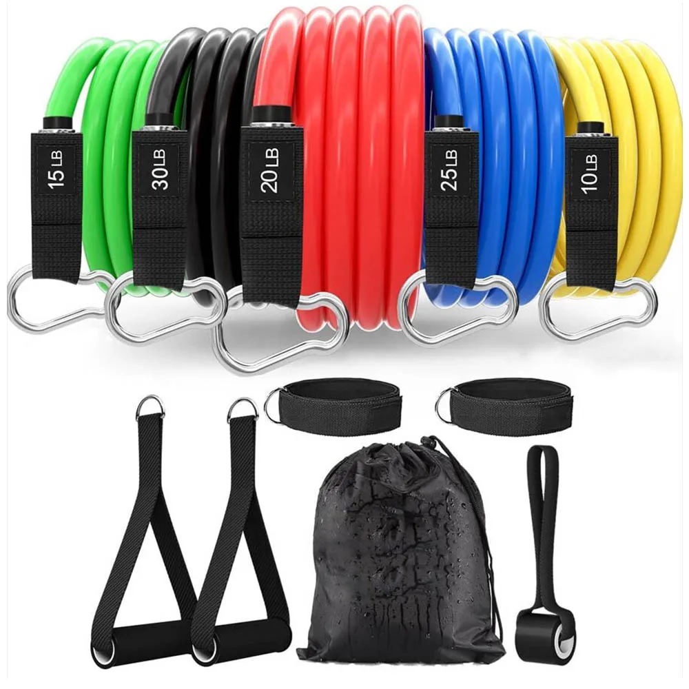 Resistance Bands for Working Out, Exercise Bands with Handles, Pull Rope with  Ankle Straps Strength Training Equipment