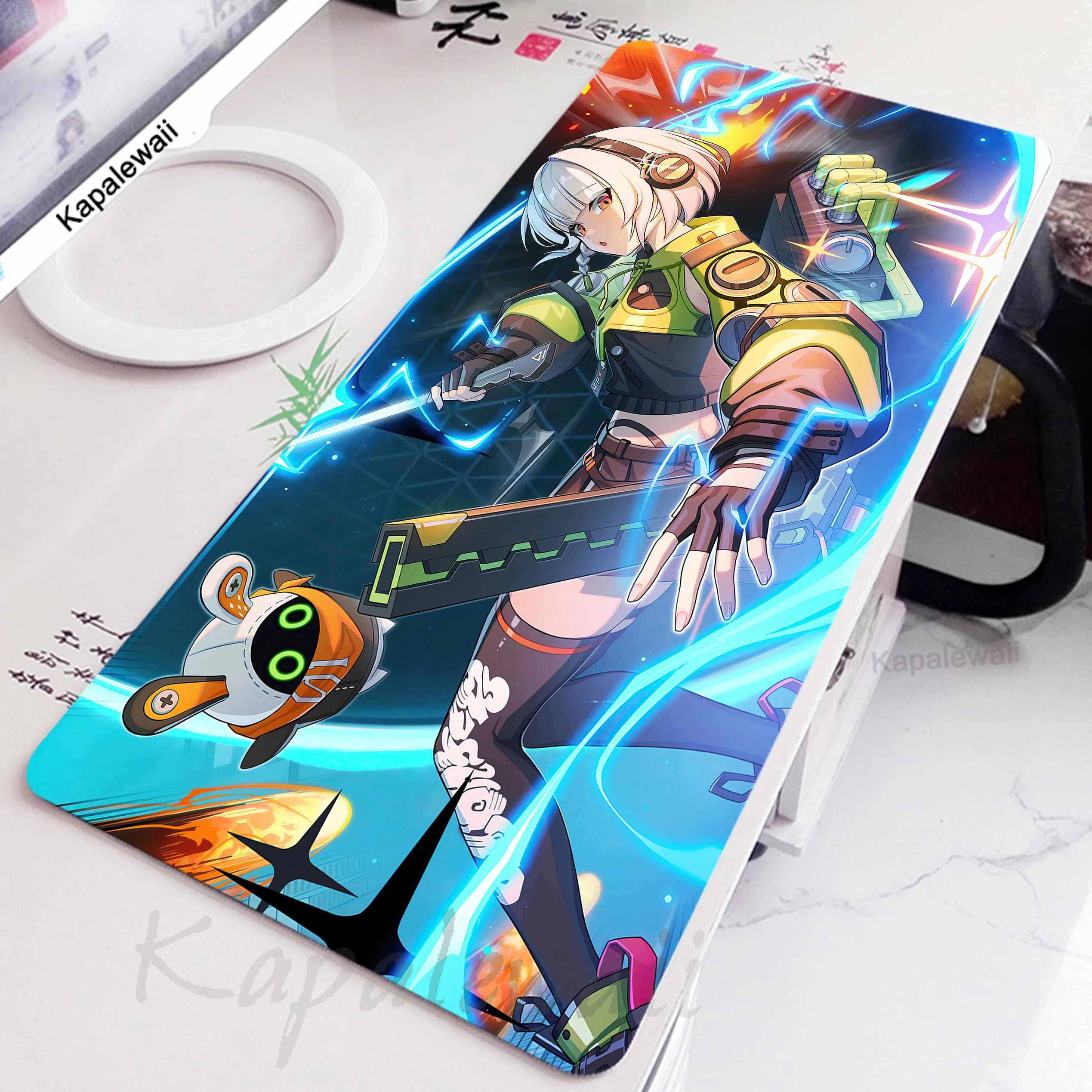 Large Zenless Zone Zero Mouse Pad Game Mouse Mat Office Rubber Carpet Computer Gamer Mousepad Office Locking Edge Desk Mat