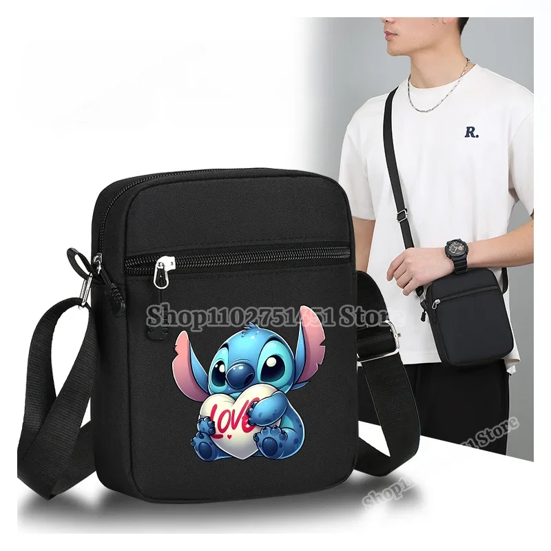 Disney Lilo & Stitch Shoulder Bag Womens Handbags Girls Outdoor ShopperBag Crossbody Cute Mobile Phone Purse Coin Storage Bags