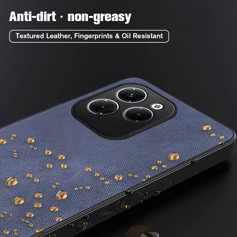 Hot40 Pro Case Skin Feel Fiber Leather Phone Cover For Infinix Hot 40 Pro Hot40i 40Pro Hot40Pro 4G Camera Protection Back Shell