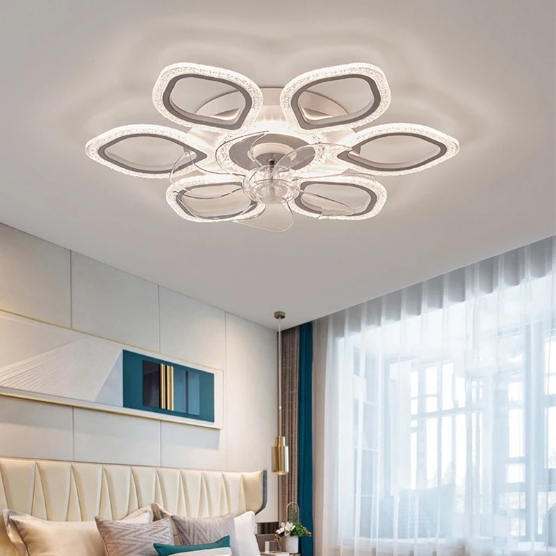 

BOSSEN Scandinavian LED Iron Fan Light for Living Room, Bedroom, Dining Room Minimalist Home Decor, Ceiling Pendant Light