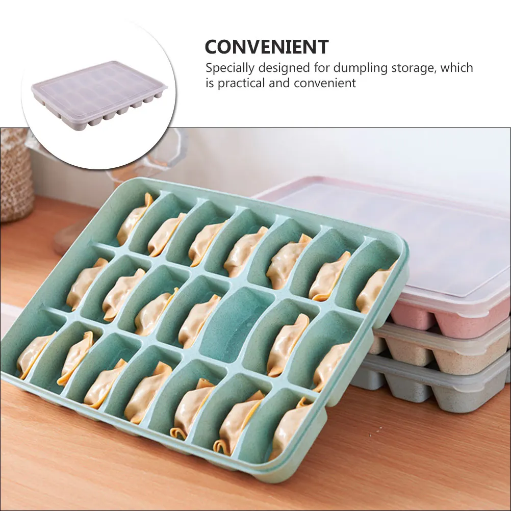 

1pc Dumpling Storage Box Sealed Fridge Container Food Preservation Organizer Kitchenware Freezer Holder Space Saving Storage