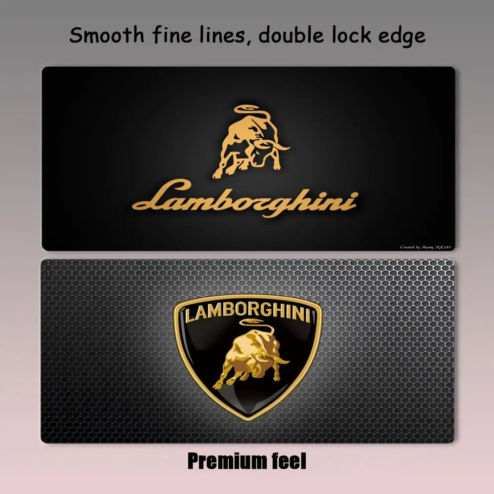 Cool L-lambo-rghin-is car Mouse Pad Tapetes de Mesa Teclado, Borracha Kawai, Tapete de Mesa Antiderrapante, XXL90x40cm