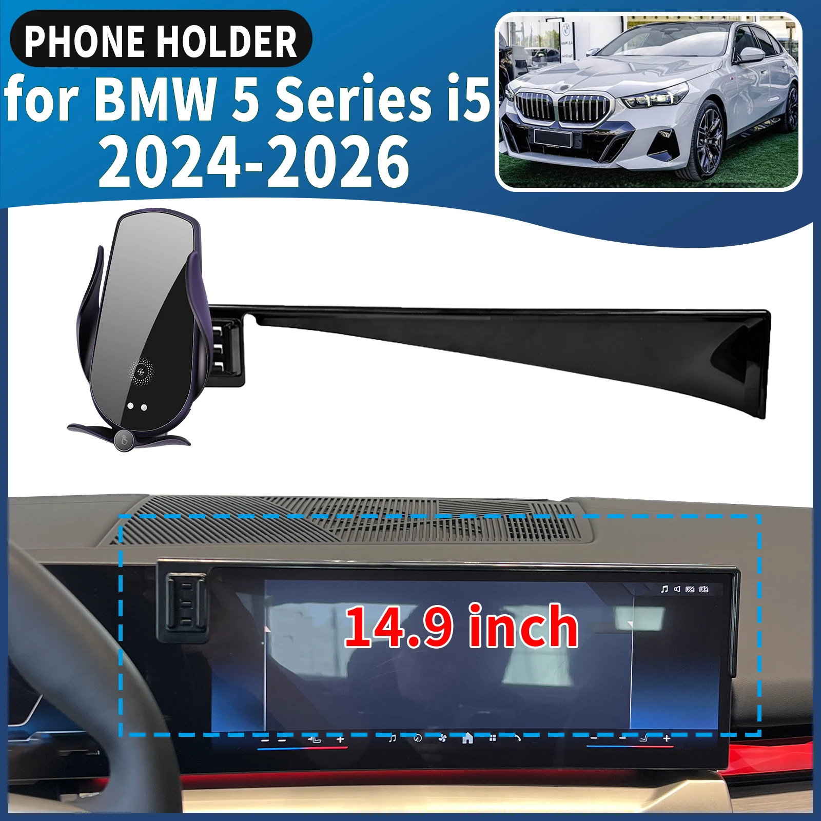 

fit for BMW 5 Series i5 2024 2025 2026 G60 Car Phone Holder Mount Vehicle-Specific GPS Navigation Easy Installation accessoires