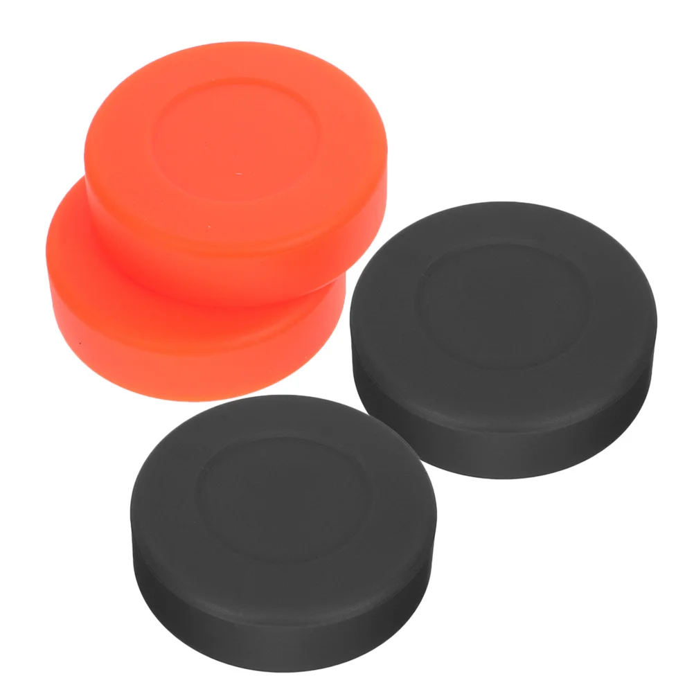 4 個のアイスホッケー PVC パック滑り止めテクスチャ正確なパス練習のための屋内屋外プロホッケーパック