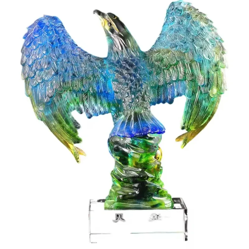

Fashion and unique creative decoration Green eagle ornament decoration Personalized dining table decoration Crafts souvenirs