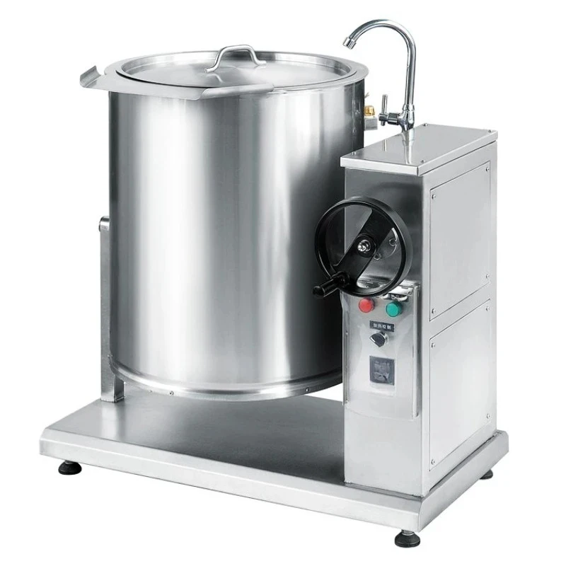 Open Top Commercial Broth Cooking Container Fuel Heating Soup Simmer Kettle 150L 60L Kitchen Boiling Vessel