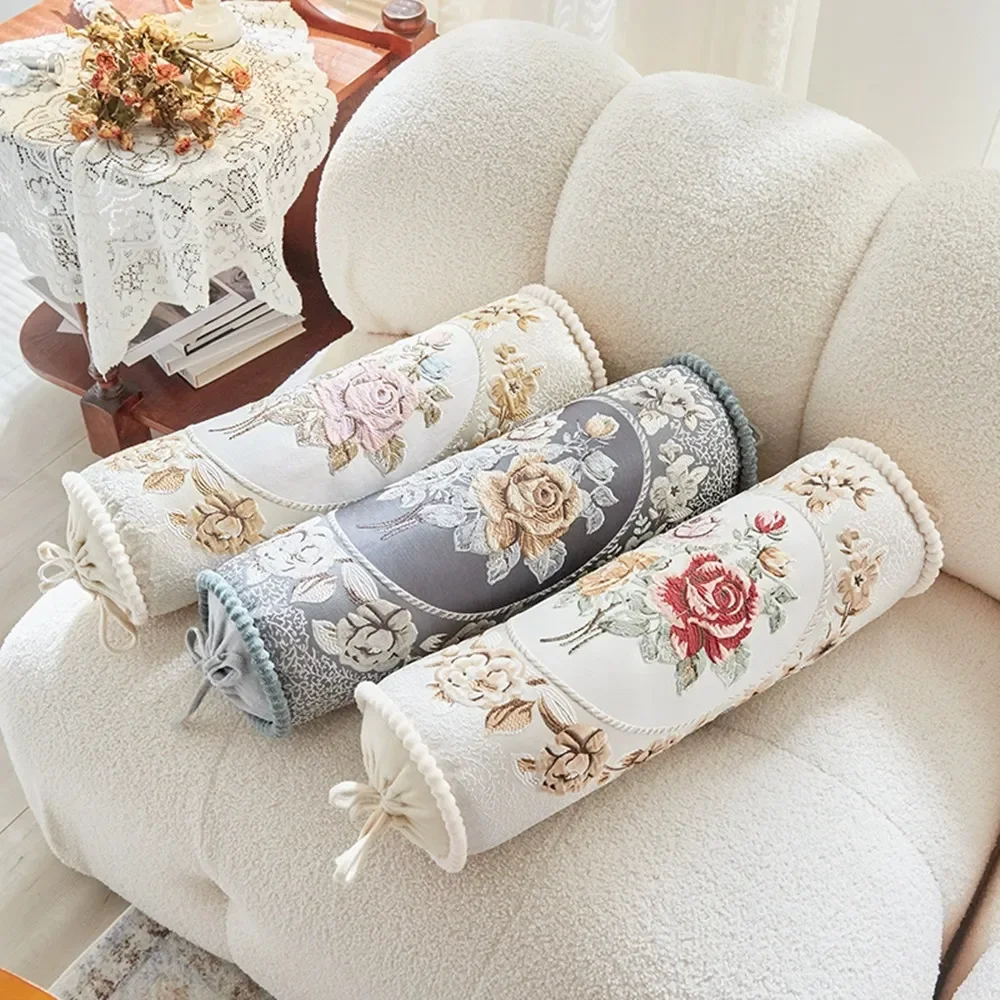 Candy Chenille Jacquard Back Pillow Long Nap Pillow Cozy Sofa Sleeping Neck Cushion Bedside Sleeping Pillow For Home Travel 0