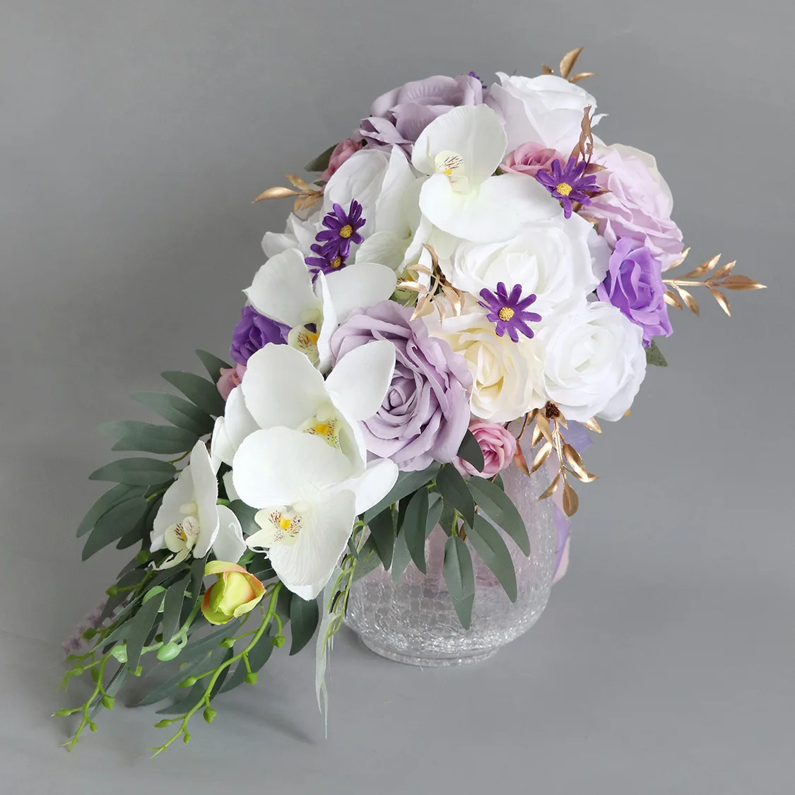 Simulation bride water drop hand bouquet outdoor wedding decoration bouquet wedding arrangement fake bouquet
