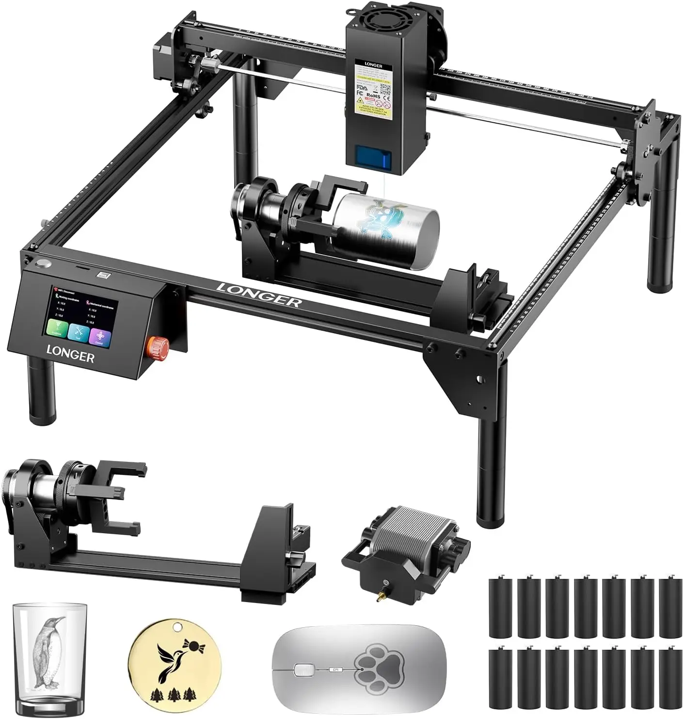 

LONGER Ray5 Laser Engraver Kit (20W) — Includes Air Assist Kit, 15.7 x 15.7-inch Working Area