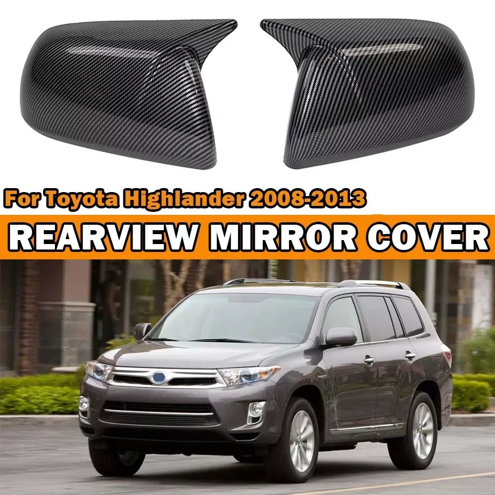 

Pair Rearview Mirror Cover For Toyota Highlander 2008-2013 / Sienna 2011-2015 Side Reversing Mirror Cap Rear View Mirror Trim