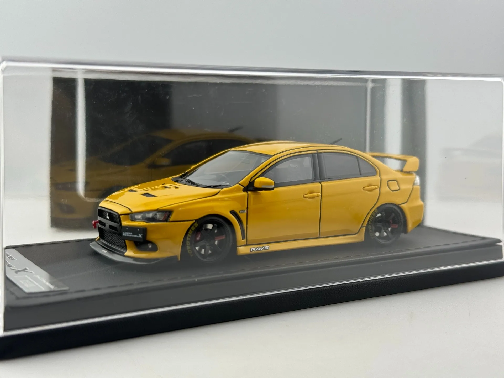 Moulé sous pression IG 1/43 échelle Mitsubishi Lancer Evolution X (CZ4A) modèle de voiture en alliage jouet à collectionner cadeau Souvenir affichage ornement