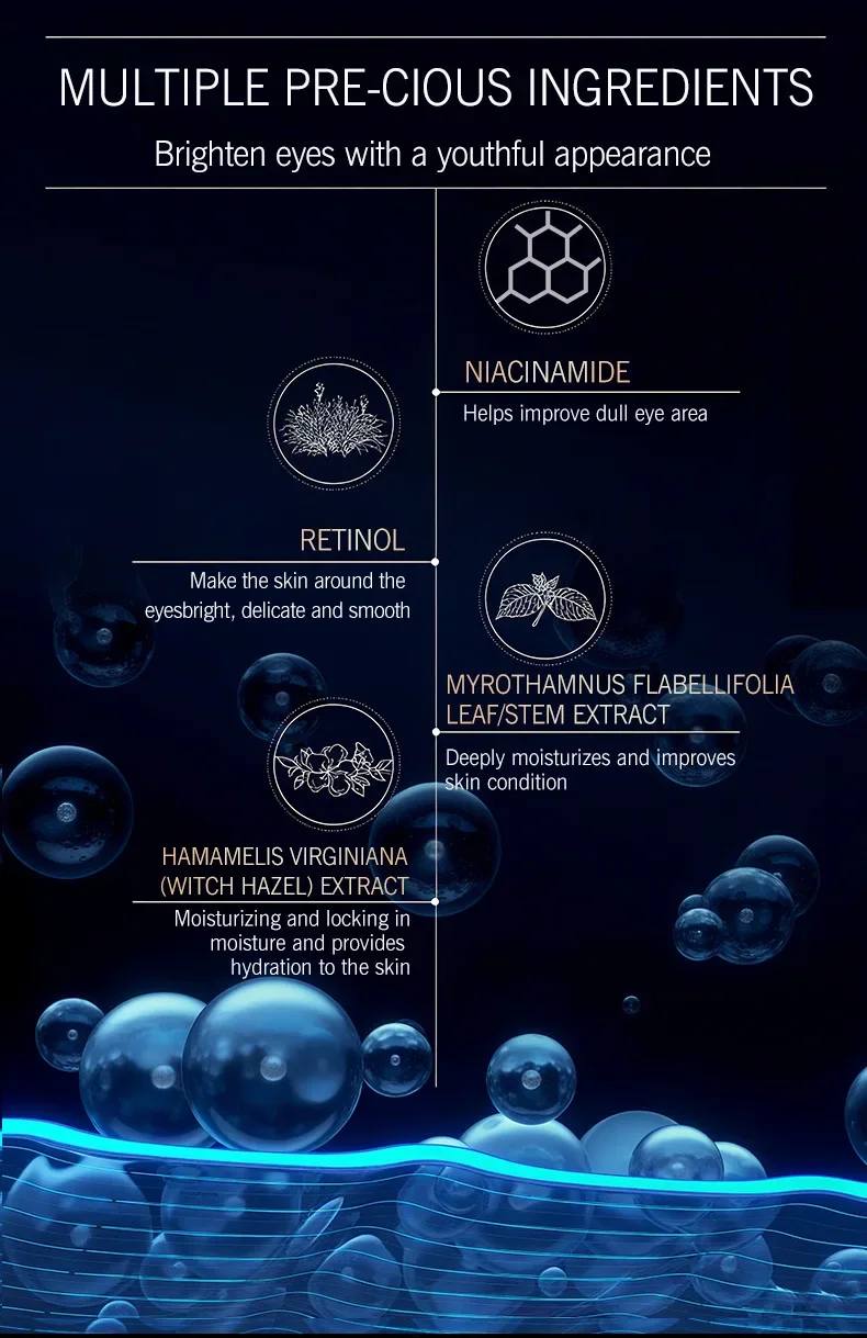 كريم عين TVLV Snake Venom Polypeptide كريم عين مرطب للعناية بالعين كرة ذيل السمكة