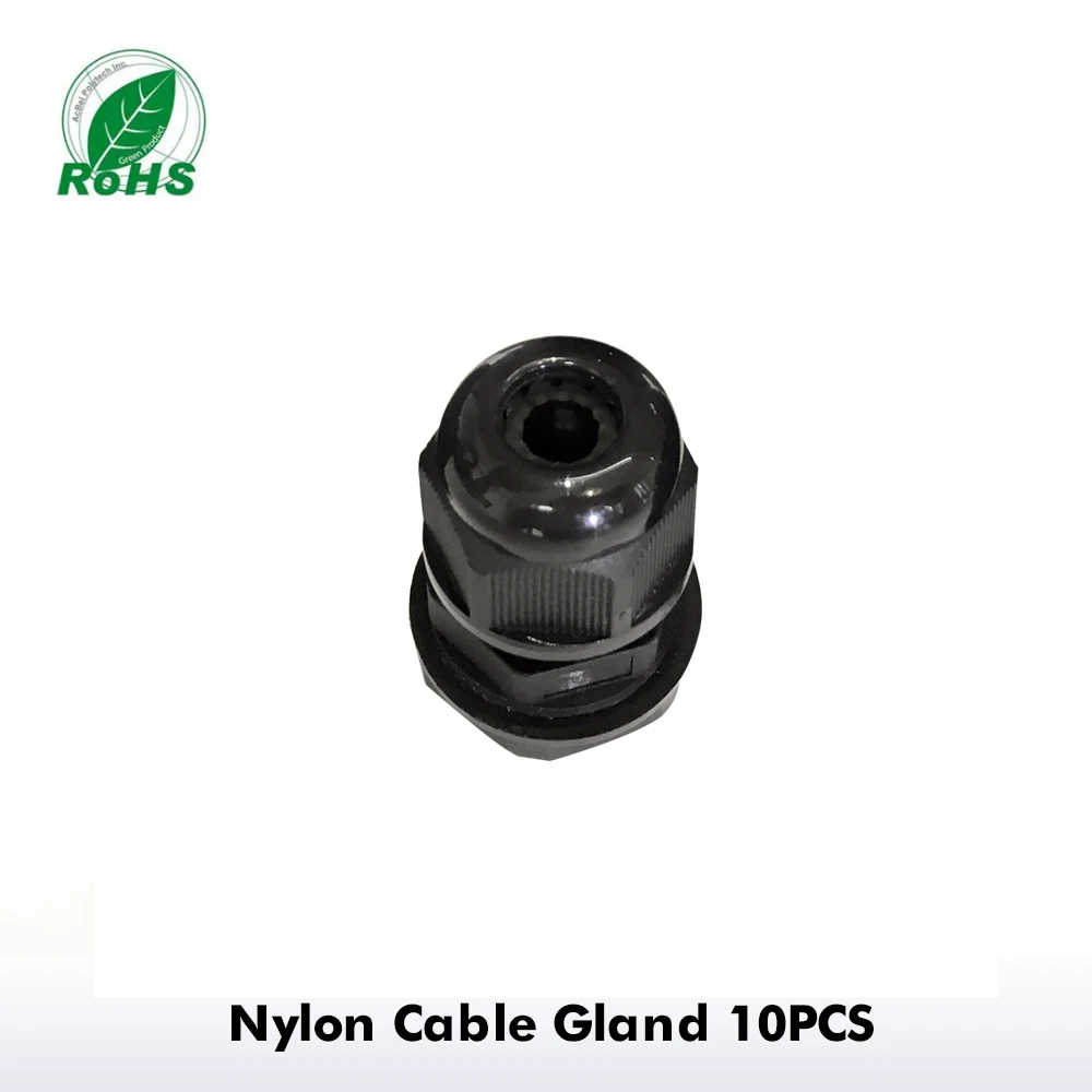 

10pcs Waterproof Cable Gland Cable entry IP68 M8 for 2-4.8mm M10 M12 M16 M18 M20 White Black Nylon Plastic Connector