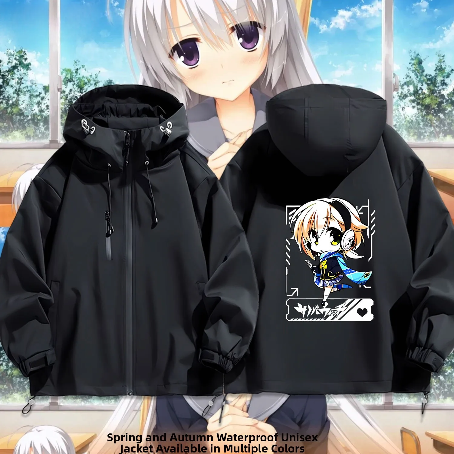 

Casual ex Hooded Jaet Waterproof Polyester Fiber BGAH25052 Youth Sle Outdoor Leisure Faion Magic Night Banquet