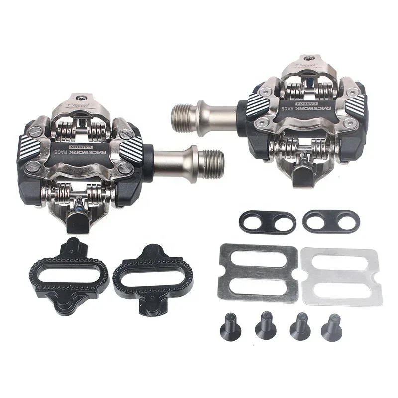 

MTB Road bicycle pedal mountain bike self-locking pedal carbon fiber + nylon ultra-light DU bearing SPD pedal bicycle parts