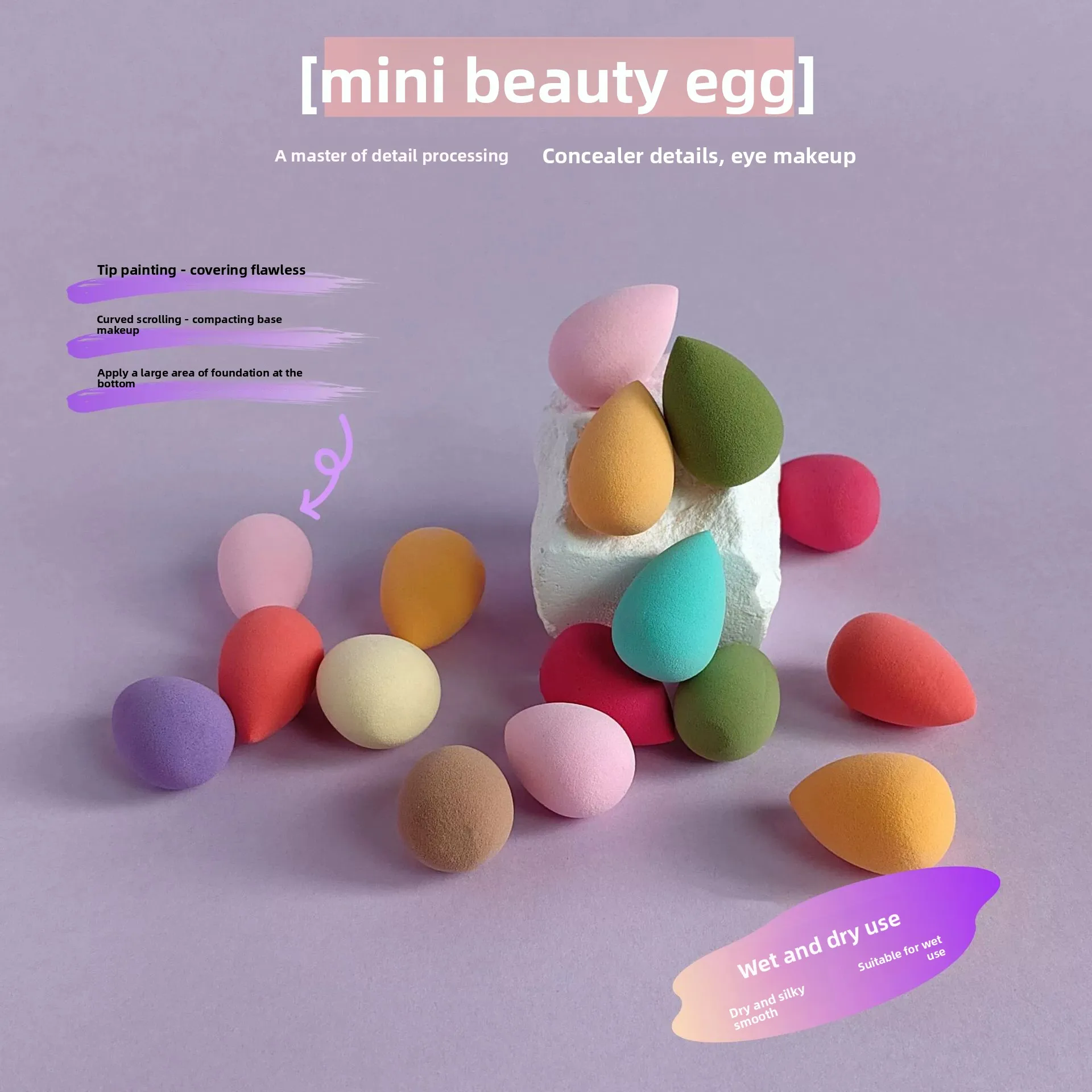 12/60PCS Multicolor Makeup Sponge Cosmetic Blender Beauty Egg Soft Foundation Sponges Puff Women Make Up Accessories Maquillaje