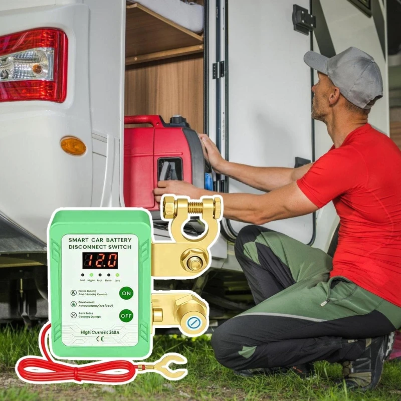 

Universal 12V Battery Cut Off Switches with Digital Readout Disconnect Switches for Vehicle Electrical System