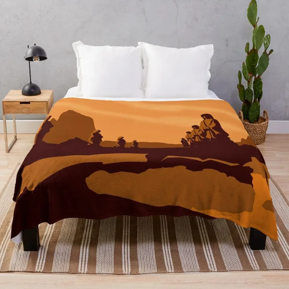 Vulcan Travel Poster Throw Blanket Decorative Sofas For Sofa Thin Blankets