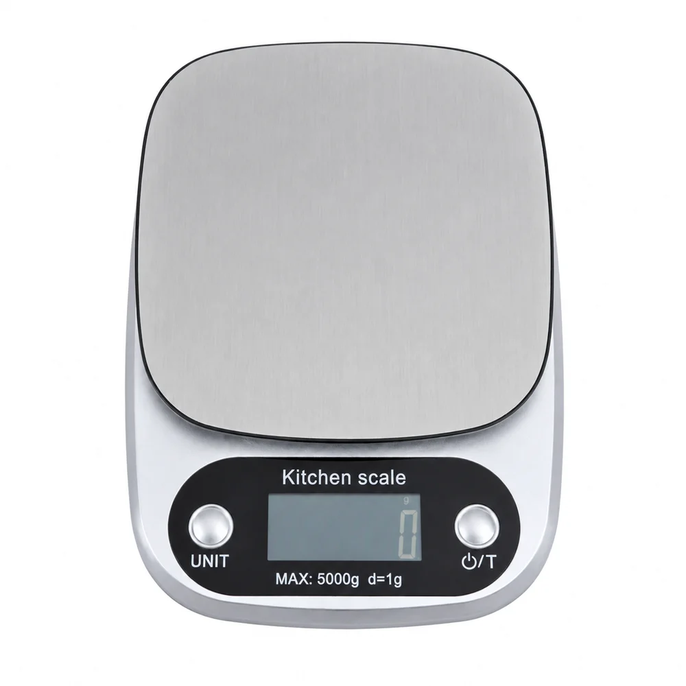 Digital Kitchen Scale 10kg Stainless Steel LCD Electronic Food Scale for Baking Coffee Jewelry