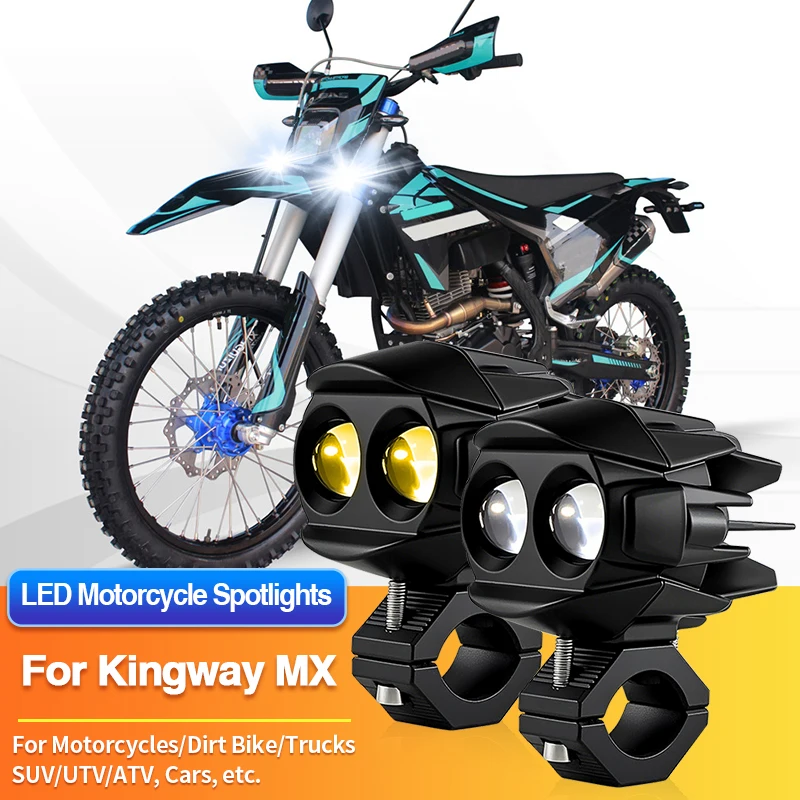 

Комплект универсальных светодиодных фар для мотоциклов, 2-цветные противотуманные фары для квадроциклов Kingway MX KW250ZH-G8CS/MX KW250ZH-G8GA/MX KW250ZH-G8PAQ