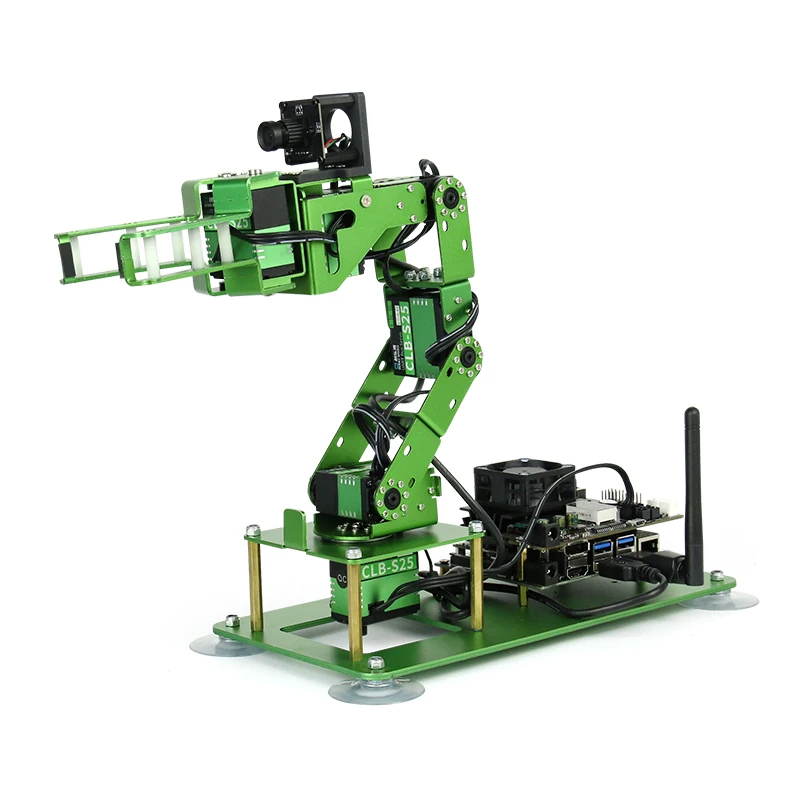 J093 Jetson Nano AI Robotic Arm ROS2 Programming 6DOF Vision Recognition Educational Robot Kit with Camera for Developers