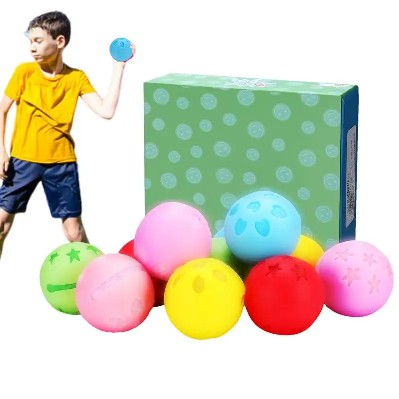 Waterballonnen voor kinderen 6PCS siliconen kleurrijke waterballonballen Set gloeit in het donker Water spelen voor kinderen Hete zomerspeelgoed voor