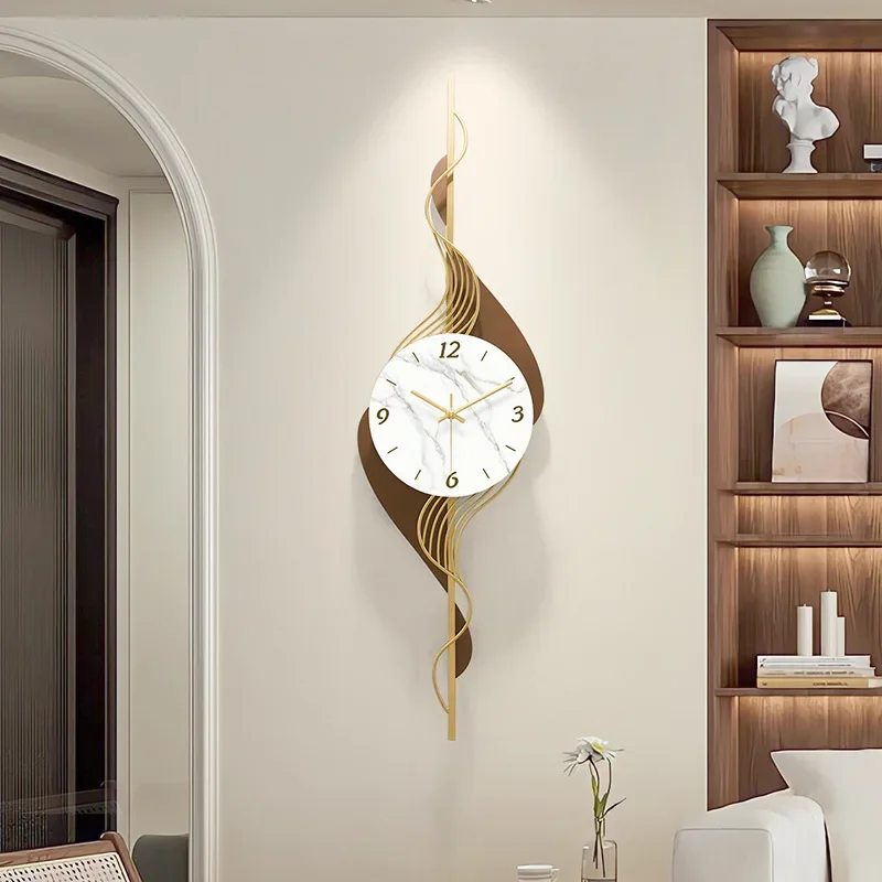Sleek Metal Line Wall Clock Creative Modern Design New Home Decor for Living Room Office