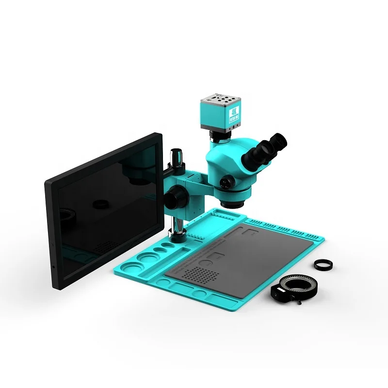 

RF4 HD Electronic Repair 4k Digital Camera Three-eye Stereo Microscope 15.6 Inch Display Electronic Product Detection Repair
