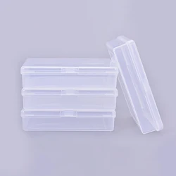 Caja de plástico transparente para cartas, contenedor de almacenamiento, 10x7cm, 4 unidades
