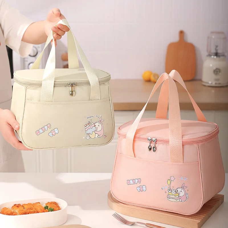 

Portable Thermal Lunch Bag Cartoon Printing Lunch Bag Waterproof Cooler Ice Insulated Case Outdoor Picnic Office Insulation Bag