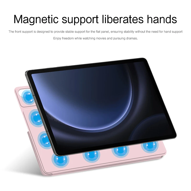Magnetische Tablet-Abdeckung für Samsung Galaxy Tab S8 S9 Ultra 14,6 S7 S9 FE Plus 12,4 11 10,9 Zoll TB-X510 X516 X610 X616 Smart Case – Detail 22