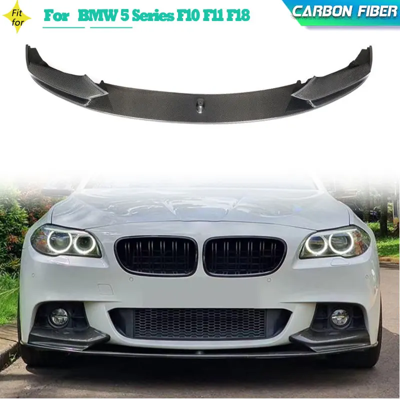 

Carbon Fiber Car Front Bumper Lip Spoiler for BMW 5 Series F10 F11 F18 528i 550i M Sport 2013-2016 Front Lip Chin Apron Body Kit