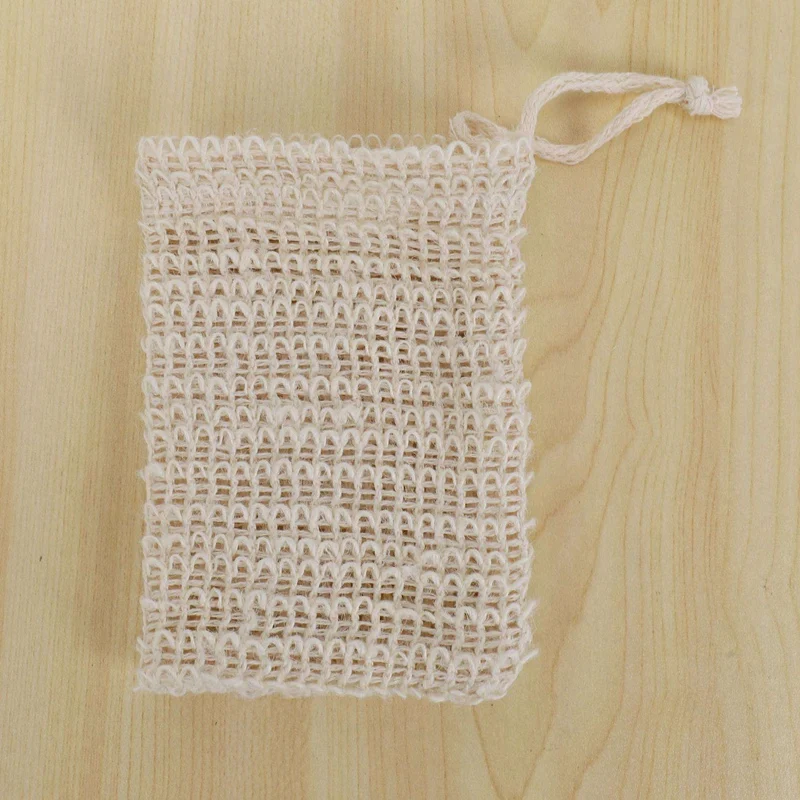 40 แพ็คสบู่ Sisal ธรรมชาติกระเป๋า Exfoliating SOAP Saver POUCH Holder