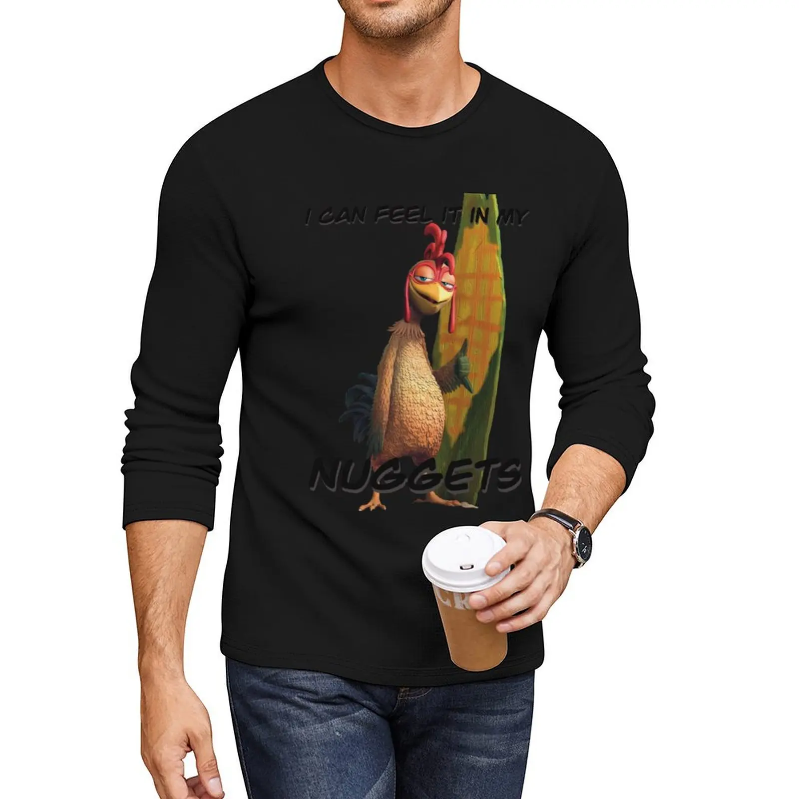 

Chicken Joe Long T-Shirt Blouse sweat shirts big and tall t shirts for men