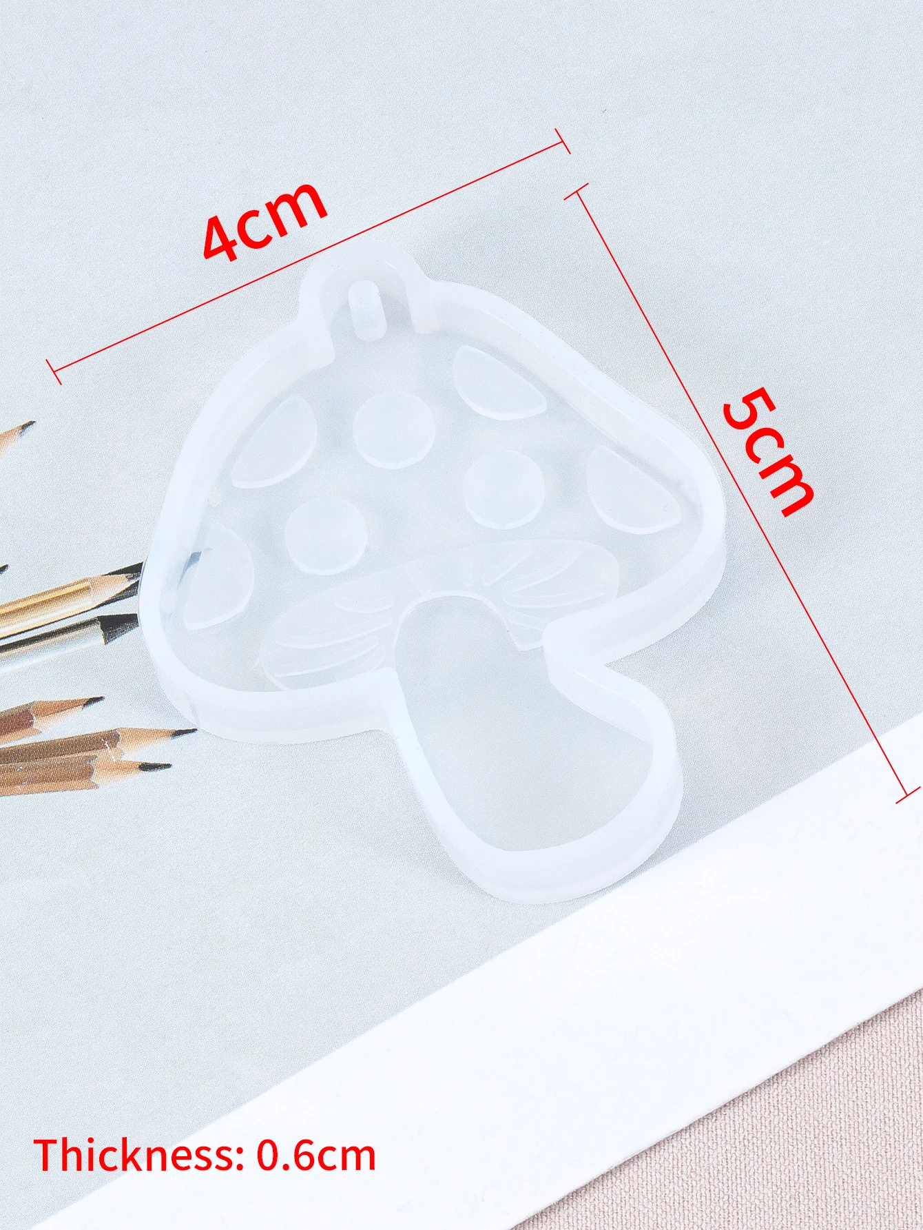 1PC 4x5cm Mushroom Shaped Silicone Mold DIY Jewelry Earring Pendant Keychain Crystal Crafts Casting Tools