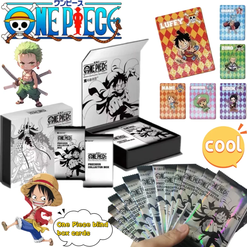 

New One Piece Luffy Roronoa Zoro Card Blind Box Creative High-Value Anime Cartoon Print Student Collection Commemorative Cards