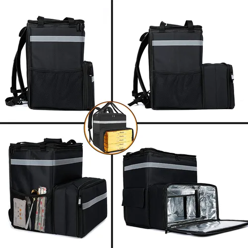 Imagen 2 del producto Mochila térmica de 56L, bolsa térmica gruesa impermeable, bolsa térmica para alimentos, caja para refrigerador, mochila para conservación de alimentos frescos