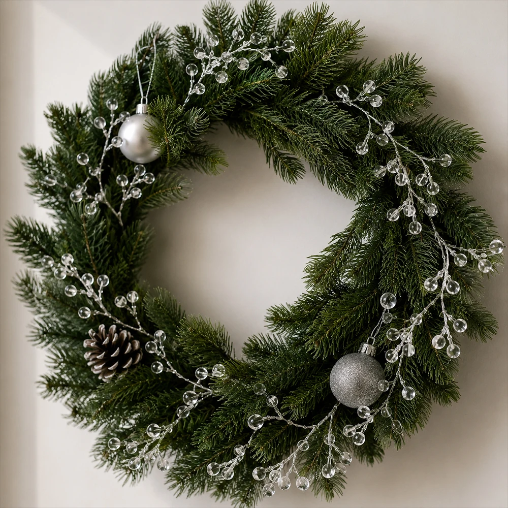 10/30/50 Stück Weihnachtsdekorationen Acrylperlen Tropfenstiele Blumen Bastelzubehör für Weihnachtsbaum Geschenke DIY Blumen Party Deko Accessoires – Detail 5