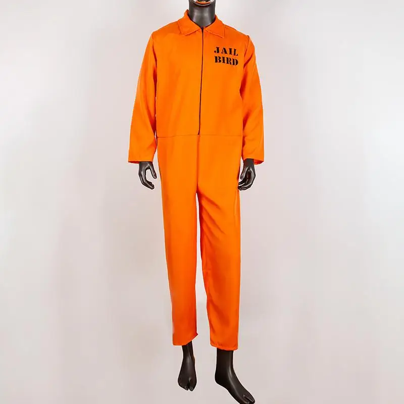Nuovo costume da prigioniero loween Abbigliamento cosplay per adulti da uomo M Abito da prigione Parco a tema Visita Materiale unico Sle di alta qualità