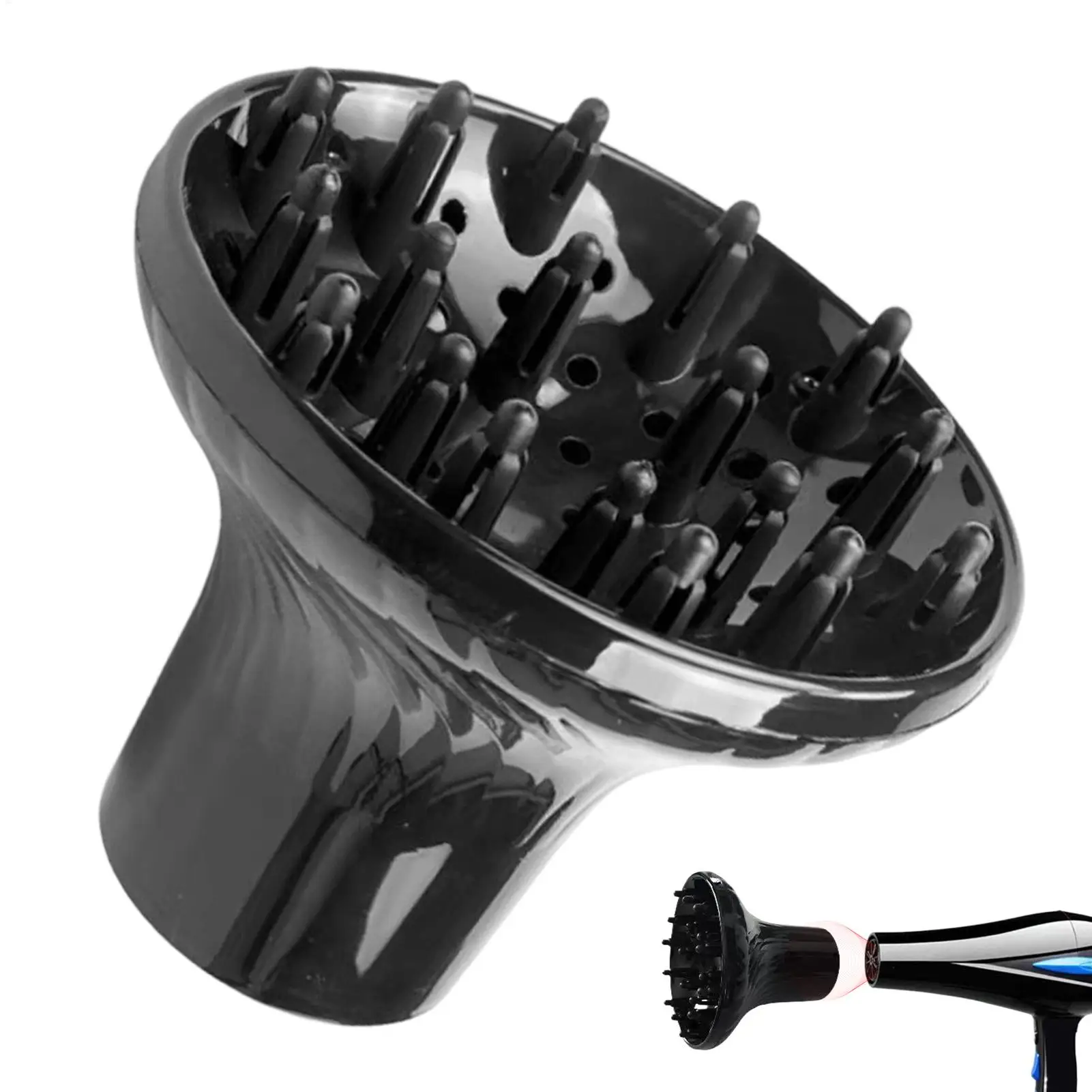 Difusor de aire universal para peinar el cabello, secador para crear rizos, ideal para cabello rizado, con capucha de gran tamaño, accesorios para peluquería, secador de pelo para peinar.