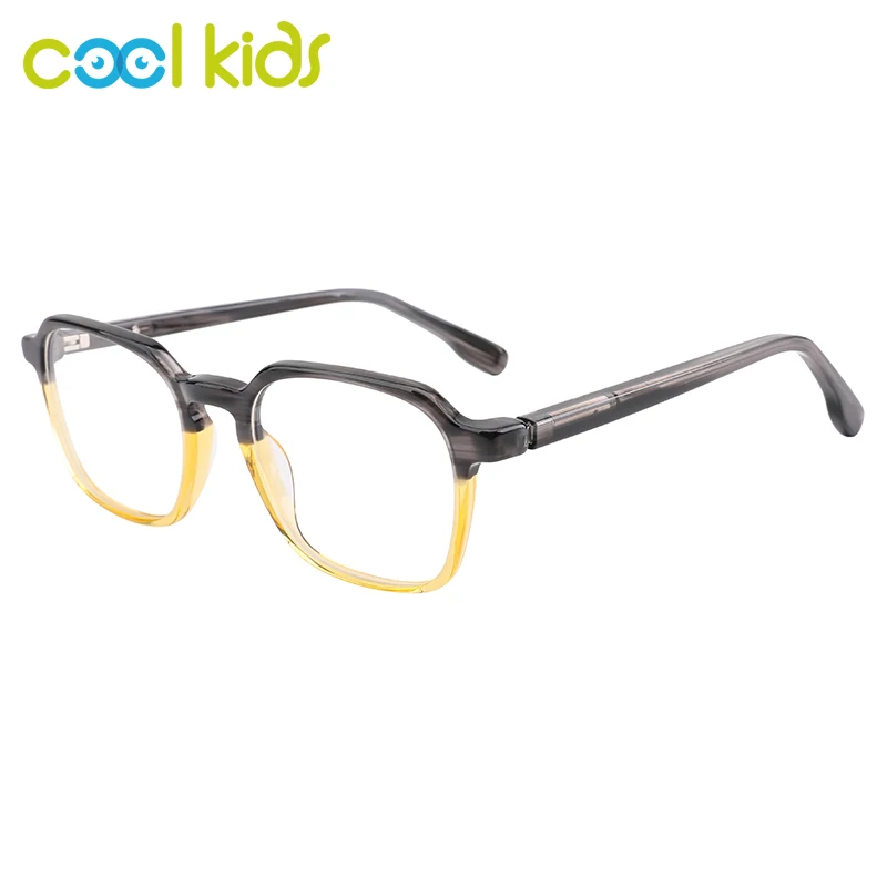 COOLKids Optical Children Glasses  Frames Acetate Unisex Tortoise Wooden Effect Color Frames Child Eyeglasses in 4 Colo